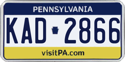 PA license plate KAD2866