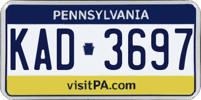 PA license plate KAD3697