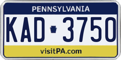 PA license plate KAD3750