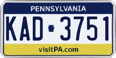 PA license plate KAD3751