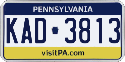 PA license plate KAD3813