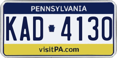 PA license plate KAD4130