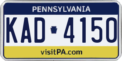 PA license plate KAD4150