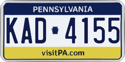 PA license plate KAD4155