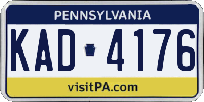 PA license plate KAD4176