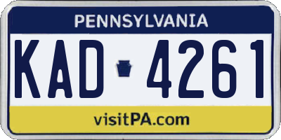 PA license plate KAD4261
