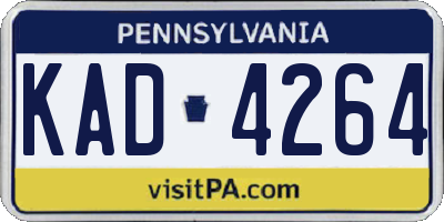 PA license plate KAD4264