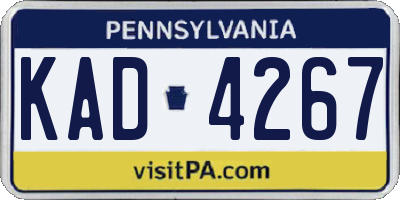 PA license plate KAD4267
