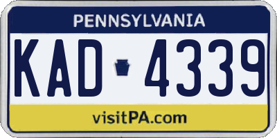 PA license plate KAD4339
