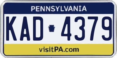 PA license plate KAD4379