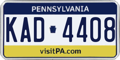 PA license plate KAD4408