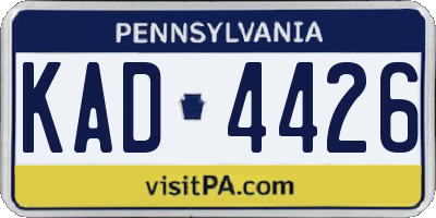 PA license plate KAD4426