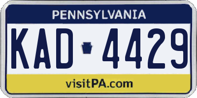 PA license plate KAD4429