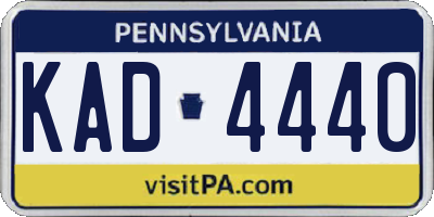 PA license plate KAD4440