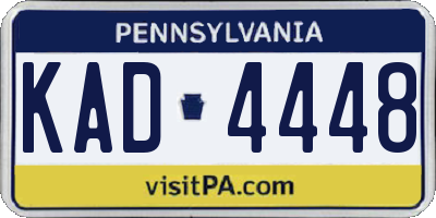 PA license plate KAD4448