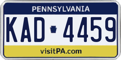 PA license plate KAD4459