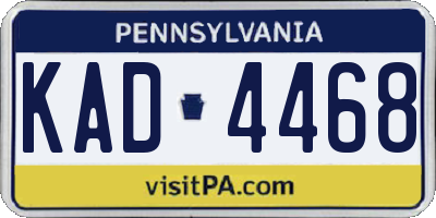 PA license plate KAD4468