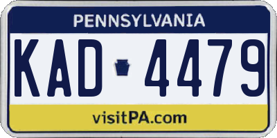 PA license plate KAD4479