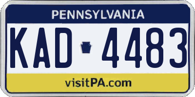 PA license plate KAD4483