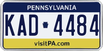 PA license plate KAD4484