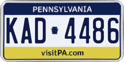 PA license plate KAD4486