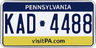 PA license plate KAD4488