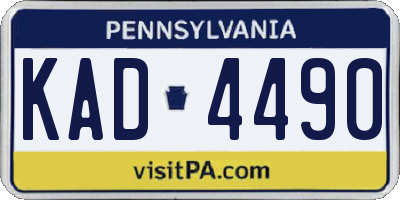 PA license plate KAD4490