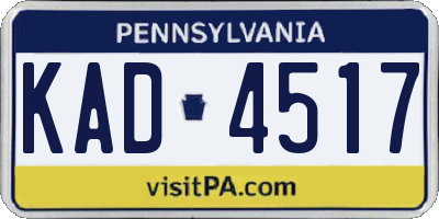 PA license plate KAD4517