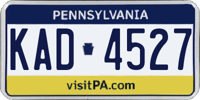PA license plate KAD4527