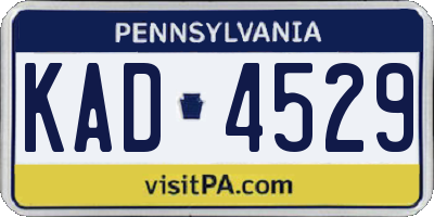 PA license plate KAD4529