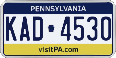 PA license plate KAD4530