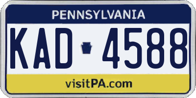 PA license plate KAD4588