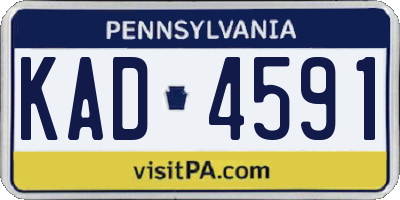 PA license plate KAD4591