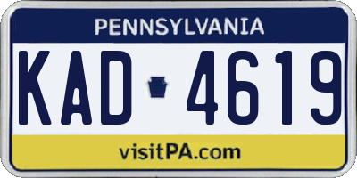 PA license plate KAD4619