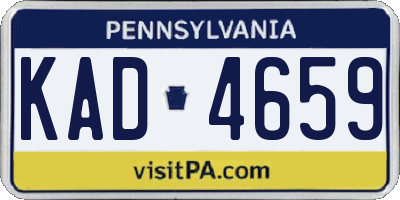 PA license plate KAD4659