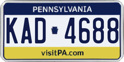 PA license plate KAD4688