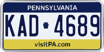 PA license plate KAD4689