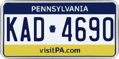 PA license plate KAD4690
