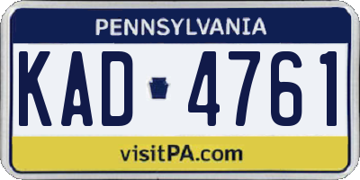 PA license plate KAD4761