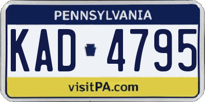 PA license plate KAD4795