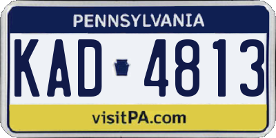 PA license plate KAD4813