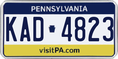 PA license plate KAD4823