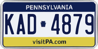PA license plate KAD4879
