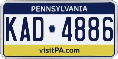 PA license plate KAD4886