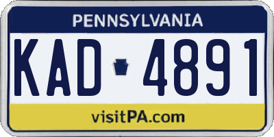 PA license plate KAD4891