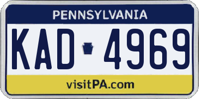 PA license plate KAD4969