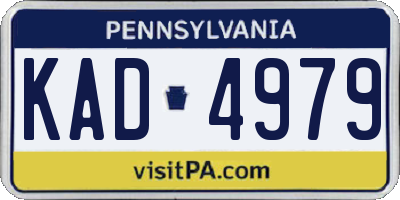 PA license plate KAD4979
