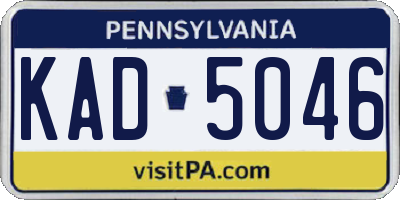 PA license plate KAD5046
