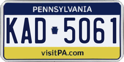 PA license plate KAD5061