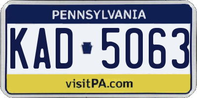 PA license plate KAD5063